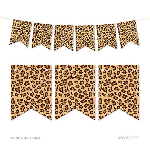 Leopard Cheetah Banner - 4 x 5.5 Inch