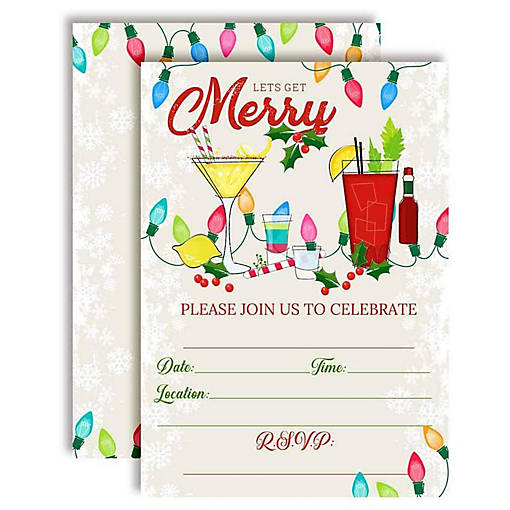 Let&amp;#8217;s Get Merry Invitations 40pc. by AmandaCreation