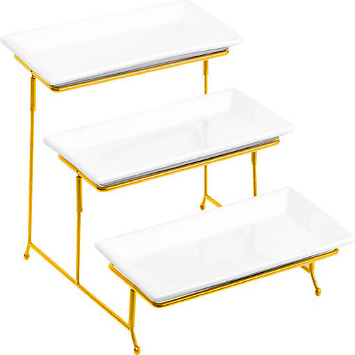 Lexi Home 3 Tier Ceramic Serving Platter