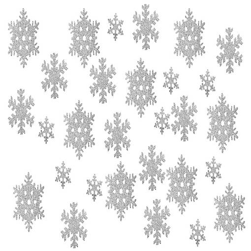Lexi Home Glitter Snowflake Decal, 30 pc