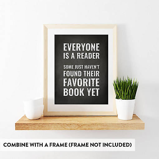 Library Wall Art Everyone Reader 8.5x11