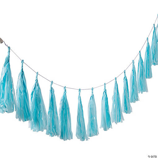 Light Blue Tassel Garland
