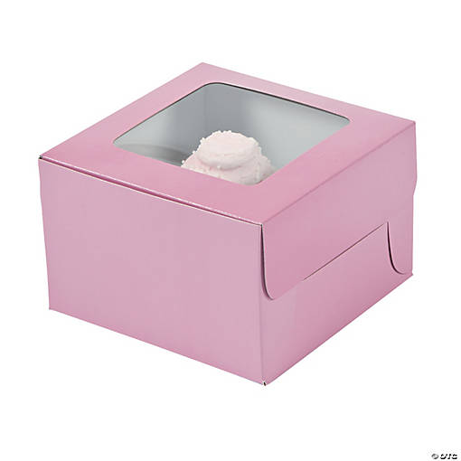 Light Pink Cupcake Boxes - 12 Pc.
