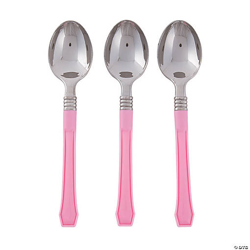 Light Pink Premium Plastic Spoons