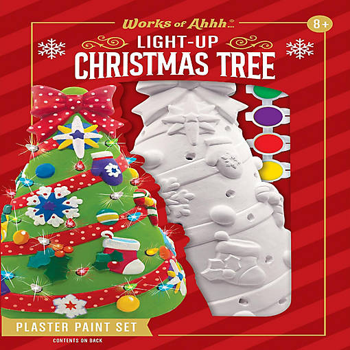Light-Up Christmas Tree - 10" Plaster Paint Kit