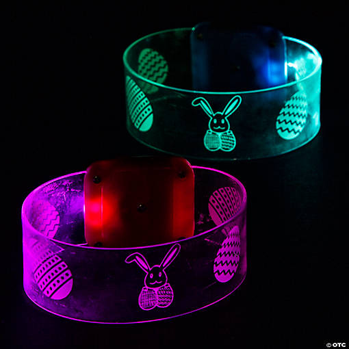 Light-Up Easter Magnetic Closure Bracelets - 12 Pc.