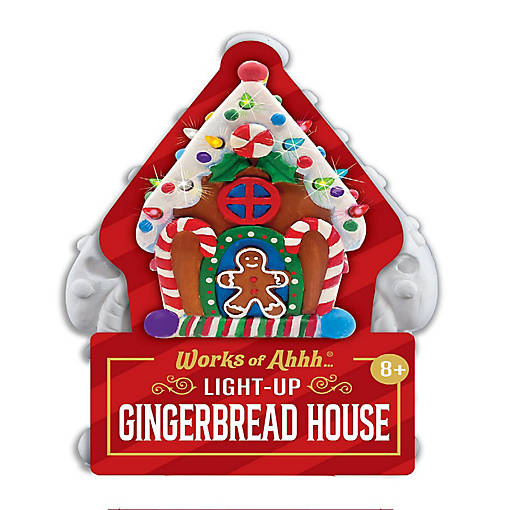 Light-Up Gingerbread House - 6" Plaster Paint Kit