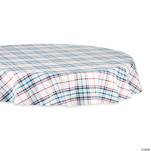 Lighthouse Plaid Tablecloth 70 Round
