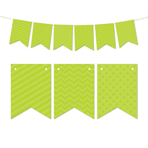 Lime Green Bunting Banner 9ft