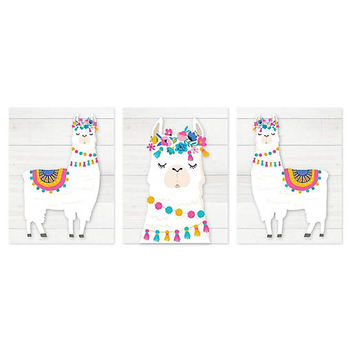 Llama Head Prints Rustic 8.5x11in 3pk