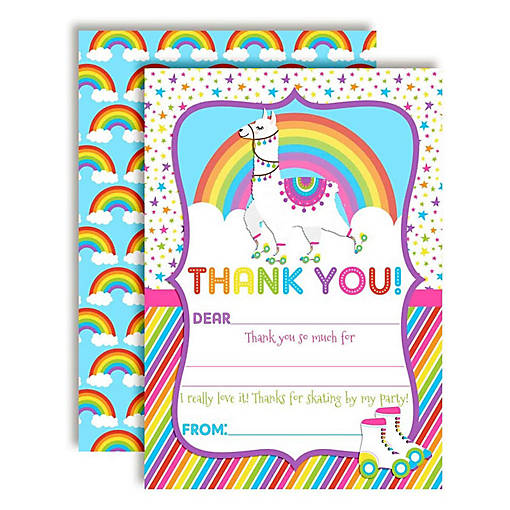 Llama Rollerskating Thank You 20pc. by AmandaCreation