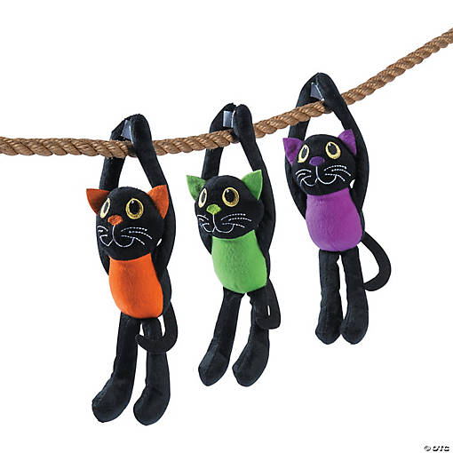 Long Arm Stuffed Cats - 12 Pc.