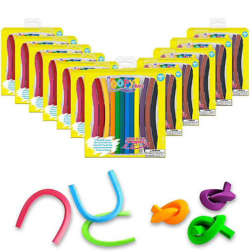 Loopy Hues Triangular Shaped Bendable Crayons - 12 Per Pack,  48 Packs