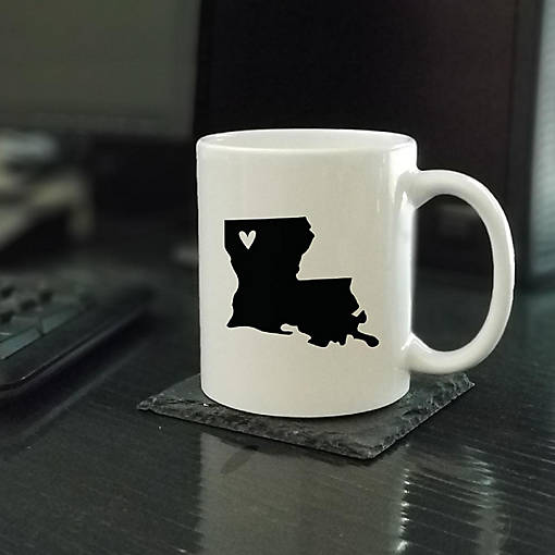 Louisiana State Heart Ceramic Mug