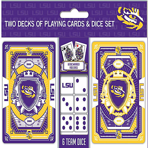 LSU Tigers - 2-Pack Playing Cards &amp; Dice Set