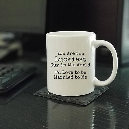Luckiest Guy Married to Me ceramic mug