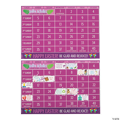 Magic Color Scratch Lent Calendars - 12 Pc.