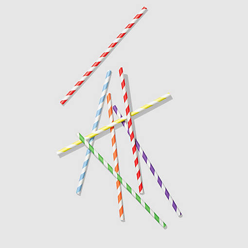 Make It Rainbow Paper Straws -25/Pack - 25 Pieces