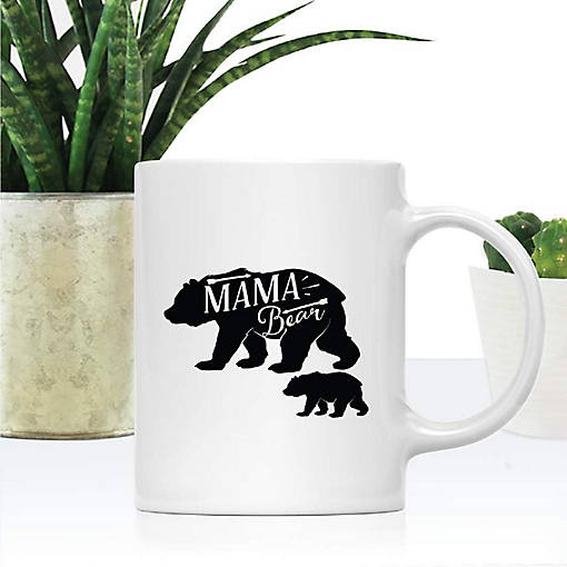Mama Bear One Cub Ceramic Mug