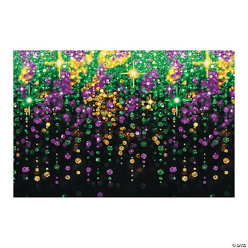 Mardi Gras Beads Galore Backdrop - 3 Pc.