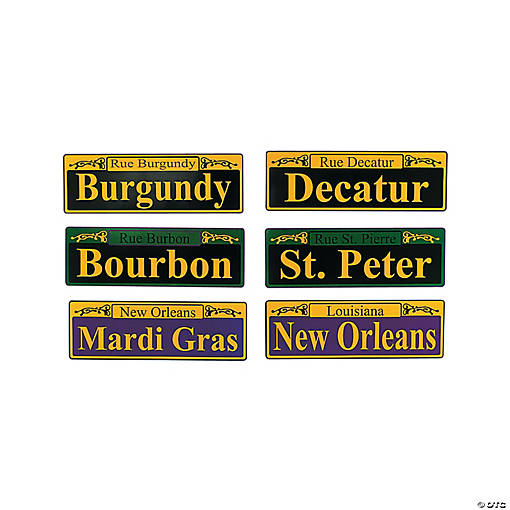 Mardi Gras Cutouts - 6 Pc.