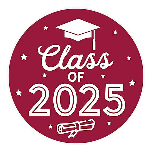 Maroon Class of  Stickers 2in