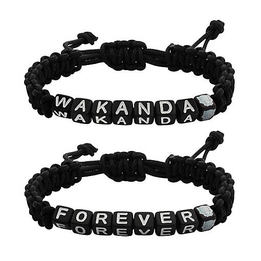 Marvel Black Panther: Wakanda Forever 2-Piece Cord Pull Bracelet Set