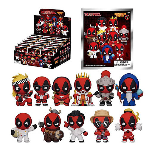 Marvel Deadpool Series 6 3D Foam Bag Clip  1 Random
