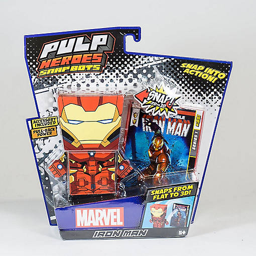 Marvel Iron Man SnapBot Pulp Heroes Pull Back