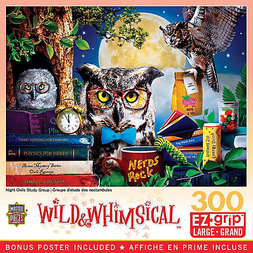MasterPieces 300 Piece EZ Grip Puzzle - Night Owls Study Group