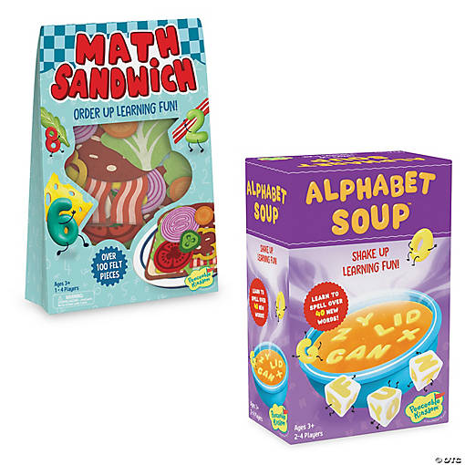 Math Sandwich &amp; Alphabet Soup Games: Set of 2