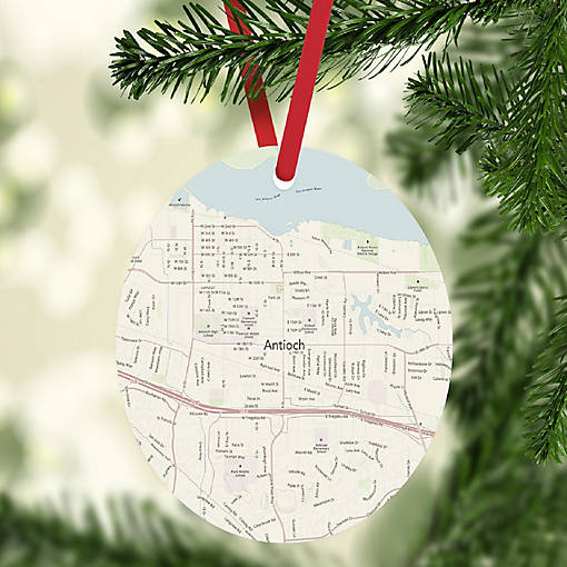 MDF Ornament Antioch California Map