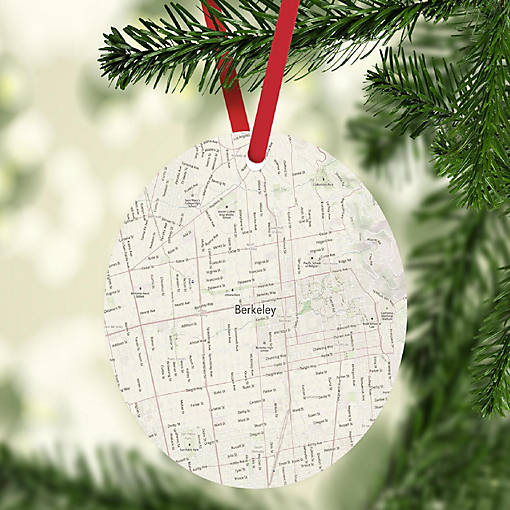 MDF Ornament Berkeley California Map