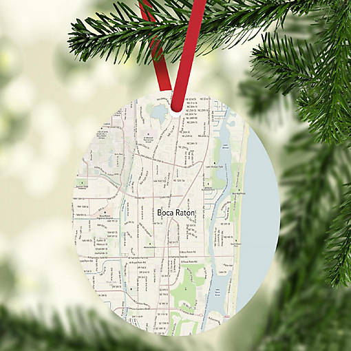 MDF Ornament Boca Raton Florida Map