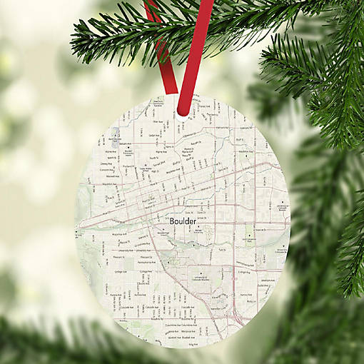 MDF Ornament Boulder Colorado Map