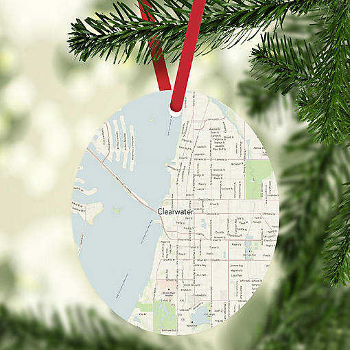 MDF Ornament Clearwater Florida Map