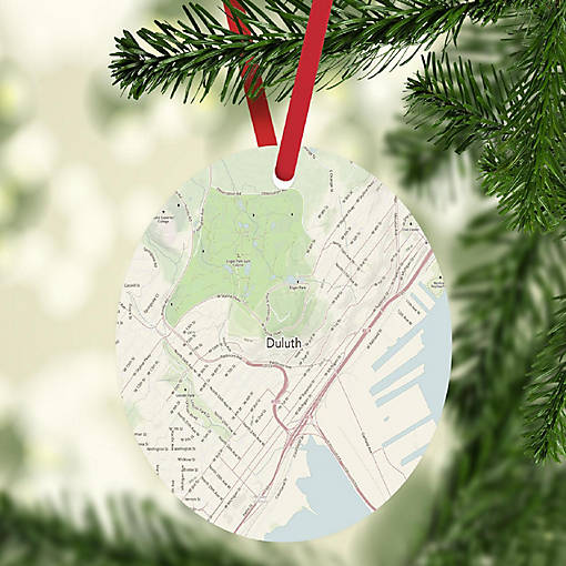 MDF Ornament Duluth Minnesota Map