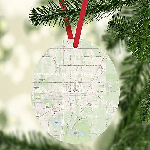 MDF Ornament Gainesville Florida Map