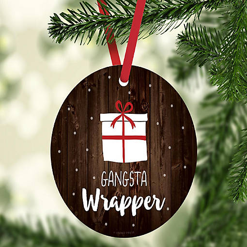MDF Ornament  Gangsta Wrapper