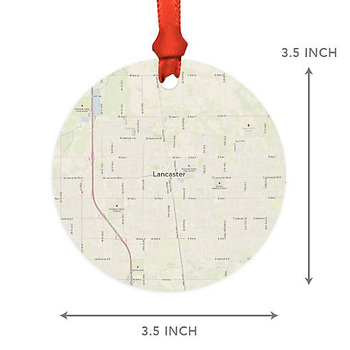 MDF Ornament Lancaster California Map