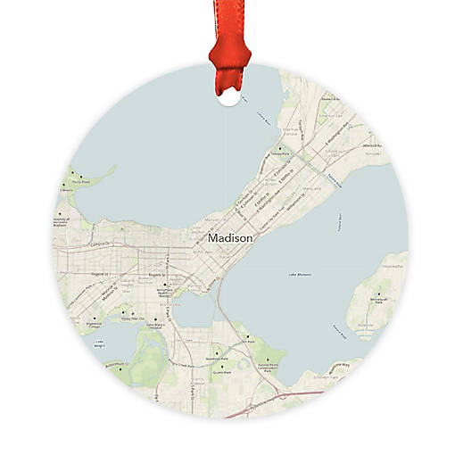 MDF Ornament  Madison, Wisconsin Map