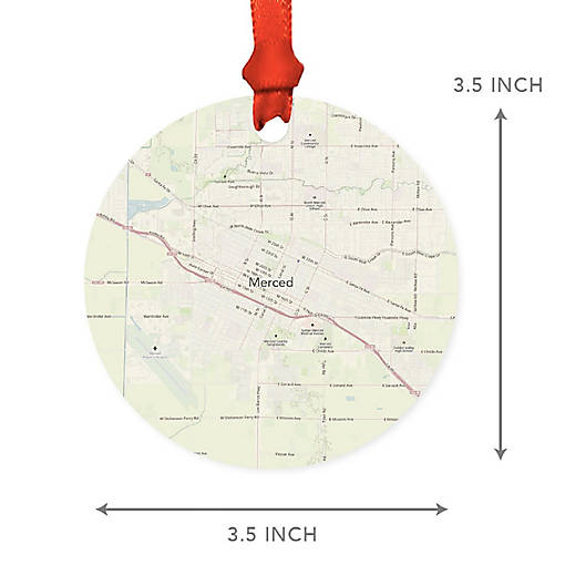 MDF Ornament Merced California Map