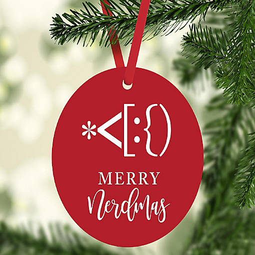 MDF Ornament  Merry Nerdmas