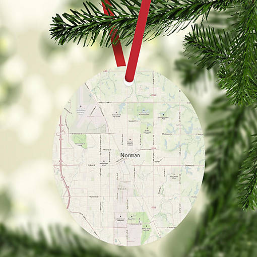 MDF Ornament Norman Oklahoma Map