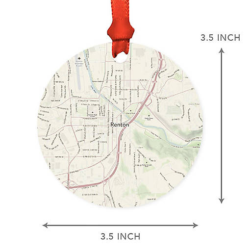 MDF Ornament Renton Washington Map