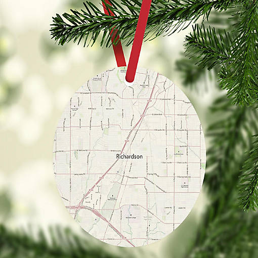 MDF Ornament Richardson Texas Map
