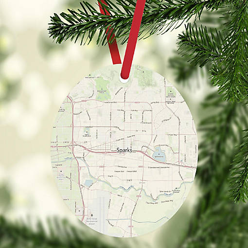 MDF Ornament Sparks Nevada Map