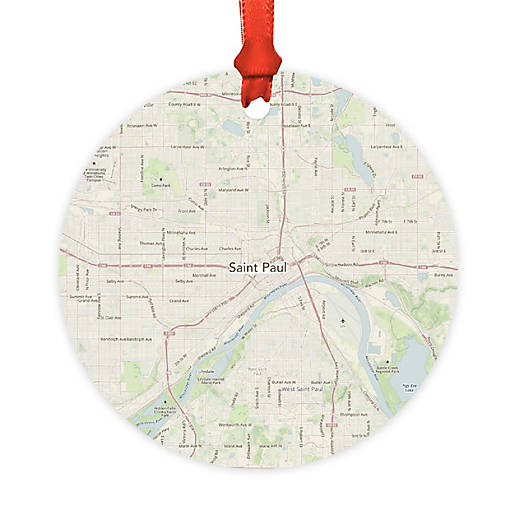MDF Ornament  St. Paul, Minnesota Map