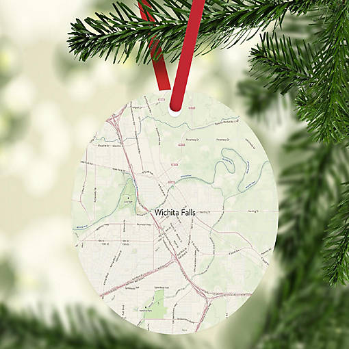 MDF Ornament Wichita Falls Texas Map