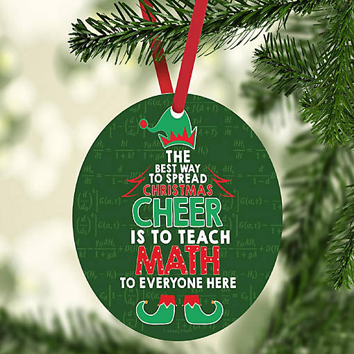MDF Wood Ornament  Spread Math Cheer